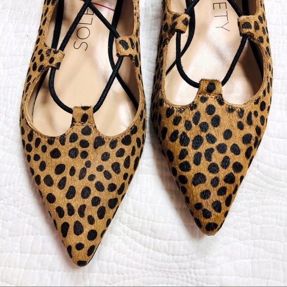 🔥 Sole Society Georgina cheetah dot calf hair flats - Picture 5 of 12